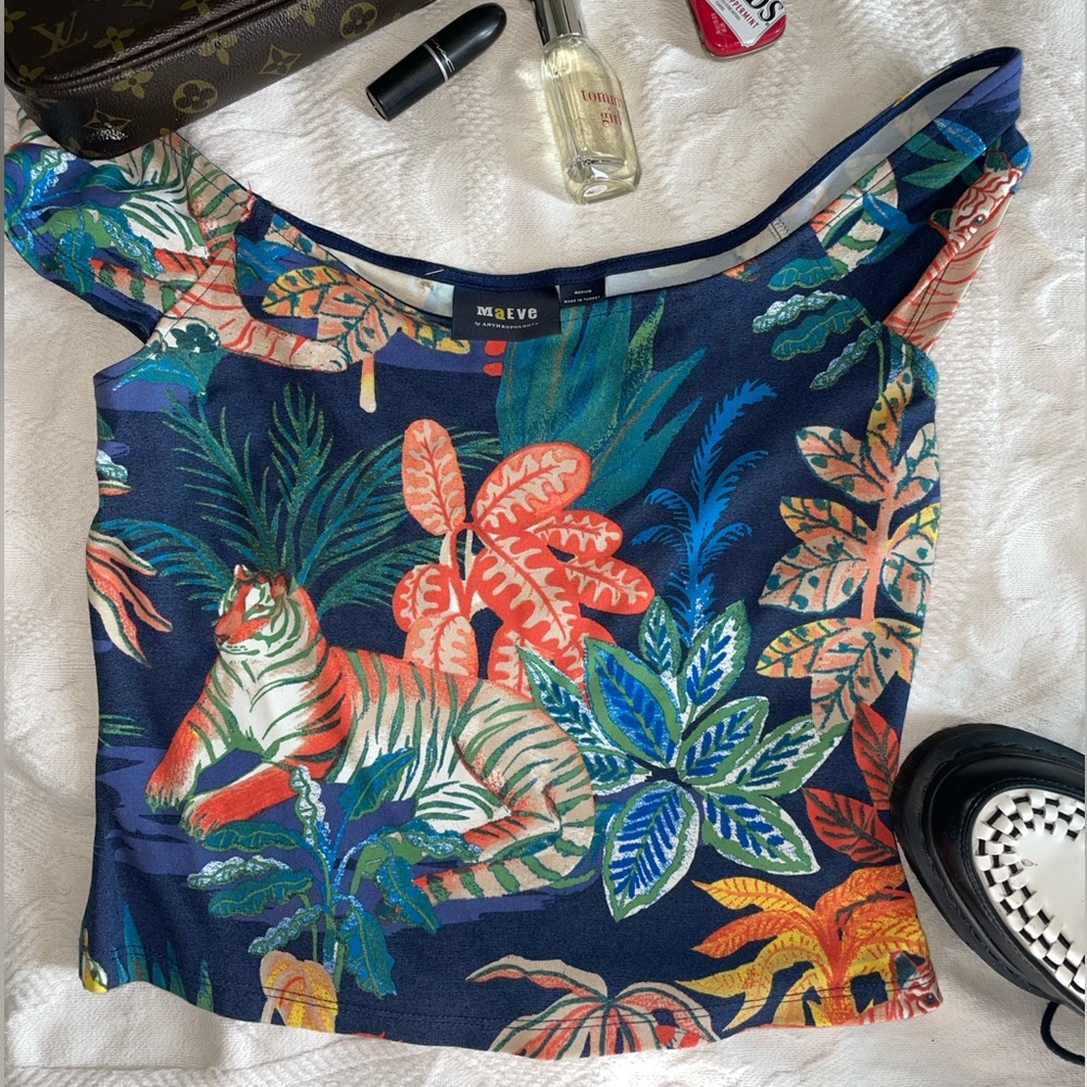 Maeve anthropology Women's Tropical Print Top - Multicolor